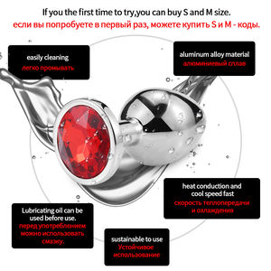 Diamond <span class=keywords><strong>Anal</strong></span> Plug <span class=keywords><strong>Sex</strong></span> Toy Metal Butt Masturbador para hombres Parejas-Disponible 3 tamaños para juegos de adultos <span class=keywords><strong>gay</strong></span> Cómodo <span class=keywords><strong>Anal</strong></span> Plug <span class=keywords><strong>Sex</strong></span> - Product Image 2