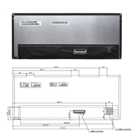 LEEHON Layar Ultra Lebar Bentang 12.3 Inci 1920*720 M123AWF4 R0 TFT LCD dengan Kecerahan Tinggi