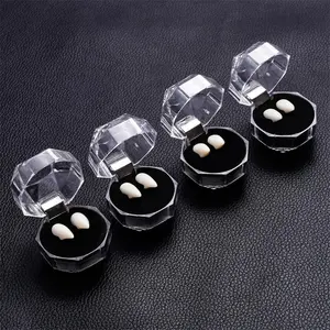 Prothèse dentaire Halloween hip hop simple <span class=keywords><strong>en</strong></span> résine, pas cher, dents grillz avec étui emballé - Product Image 1