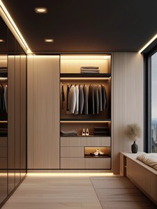 Armoire d'angle en teck massif anti-moisissure avec tiroirs à bijoux dissimulés pour dressing familial en zone humide côtière - Product Image 2