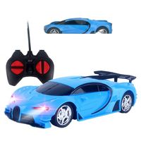 Coche de simulación de plástico de aleación de aluminio 1/22 para niños al por mayor modelo de coche de iluminación de cuatro vías juguete para niño 2,4G coche deportivo con Control remoto