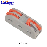 Connecteur de câblage rapide à levier pour bornier de connexion directe, connecteur de fil conducteur électrique, contacts en laiton PCT-2-2 pour l'éclairage