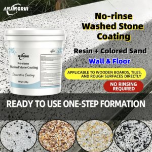 Source Factory No Rinse Resin Washed <b>Stone</b> Paint Eco Friendly Wear Resistant <b>Pebble</b> Coating for Indoor and Outdoor Walls Floors - Product Image 1