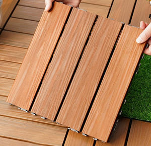 Bricolage moderne <span class=keywords><strong>auto</strong></span>-pavage terrasse extérieure imperméable à l'eau maison modifiée tapis de sol en plastique finition grain de bois pour jardins parcs balcons - Product Image 5