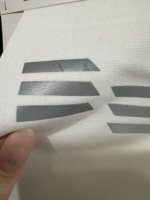Étiquette d'impression thermique d'icône de transfert thermique réfléchissante argentée pour des vêtements de T-shirt chapeaux chaussures gobelets