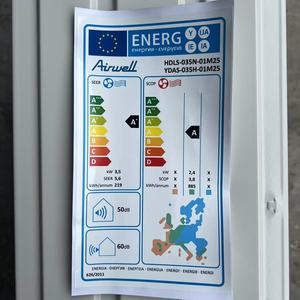 เครื่องปรับอากาศแบบแยกส่วนยี่ห้อ Airwell ของฝรั่งเศส รุ่น Heat Pump 12K BTU 1.5 แรงม้า มาตรฐาน EU ใช้สารทำความเย็น R410a พร้อมโหมด Turbo/ECO/Mute/4D Airflow - Product Image 2