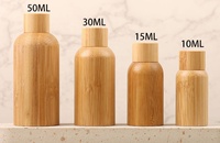 Bouteilles de rouleau en verre écologiques de 10ml 15ml 30ml 50ml avec couvercle en bambou compte-gouttes sérigraphié gouttes pour les yeux huiles essentielles quantité minimale de commande 100pcs