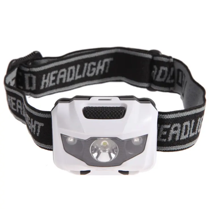 방수 아bs 플라스틱 야영 Headlamp, 이중 광원 감응작용 Led 소형 Headlamp