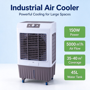5000m³/h Luftstrom 45L Wassertank 35-40 ㎡   Umweltfreundlicher, energiesparender, tragbarer Mini-Industrie-Luftkühler von Coverage PP - Product Image 6