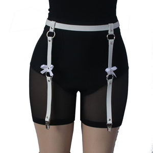 Custom Bondage cinture in vita per le donne reggicalze in pelle regolabile <span class=keywords><strong>con</strong></span> Design Sexy <span class=keywords><strong>con</strong></span> fiocco di fabbrica diretta Vixen calza clip - Product Image 3