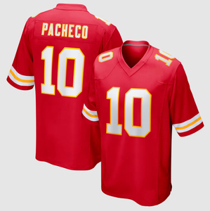 Camiseta de Fútbol en Oferta # 15 Mahomes # 10 Pacheco # Camiseta Roja de los Kansas City Chiefs para Hombre, Número 87 Kelce - Product Image 2