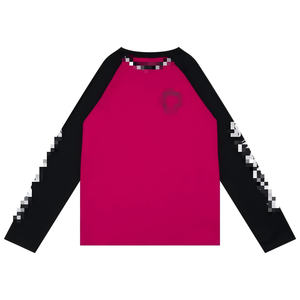 Camiseta de Manga Larga con Estampado de Corazones Cromados, Cuello Redondo, Algodón Puro, Unisex, Ropa Casual, Venta al Por Mayor - Product Image 4