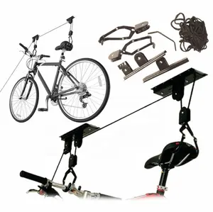 Bicycle Lift Stand Storage 20KG Bike Cycle Pulley Garage Space Saving Rack