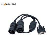 Cable de Servicio Divisor en Y de 15 Pines (6 Pines + 9 Pines) para Diagnóstico de Camiones ET-3 ET-III