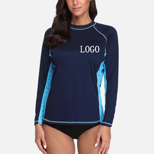 Protection contre les éruptions cutanées à manches longues pour femmes, séchage rapide <span class=keywords><strong>UV</strong></span> UPF 50 + chemises de Compression de Protection solaire, <span class=keywords><strong>T</strong></span>-shirts de natation et de surf - Product Image 1