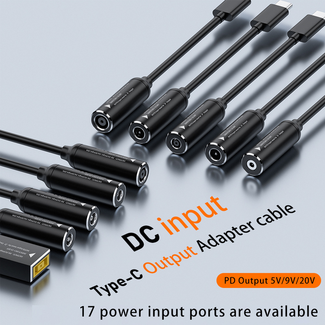 Yoosure Brand New Aluminum Alloy DC Female to USB Type-C Male Adapter 65W with Short Circuit Protection for Laptop/MacBook