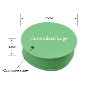 Creative silicone cup lids for jar support Customised durable stretchable and leakproof out