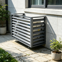 Cache-climatiseur en aluminium à persiennes, pare-soleil extérieur résidentiel, installation facile, ventilation durable, décoratif