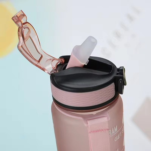 Ensemble de 3 bouteilles d'eau motivantes 3 en 1, dégradé noir, 2l, en plastique, avec marqueur de temps - Product Image 6
