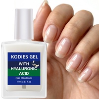 Durcisseur d'ongle à l'acide hyaluronique avec logo personnalisé Renforceur d'ongle sec naturel Marque privée Croissance de traitement d'art d'ongle blanc laiteux