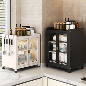 Yiomxhi Porte-Ustensiles Cuisine 4 Compartiments – Organiseur Comptoir Ou Mural Avec Base Diatomite Absorbante, Noir