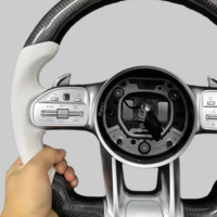 Volant en fibre de carbone pour Mercedes Benz W204 W212 W213 W217 W218 W245 W246 W247 a C E CLS GLC GLE