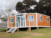 Maison modulaire extensible à double aile de haute qualité, 3 chambres, isolée, villa mobile, construction de cabane