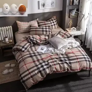 Fabrik individuelle 100 % Baumwolle klassisch kariert Druck waschen drucken design Decke Lattenbett-Sets Sammlungen Baumwolle Lattenbett-Set