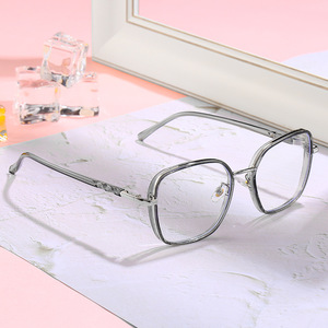 Irregular Tr90 Eyeglasses <b>Frames</b> For Women Blue Light Protection Full <b>Frame</b> Clear Pink Tinted Lenses - Product Image 2