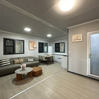Maisonnette mobile ignifugée de 20 pieds, modèle de luxe, avec toilettes, salle de bain et cuisine, design ferme, pour extérieur, directement de l'usine