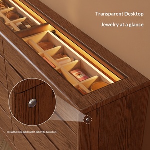 <span class=keywords><strong>Table</strong></span> de maquillage d'angle moderne ultra-étroite de 30 cm en bois massif, gain de place, pour petit appartement ou chambre à coucher SZT073 - Product Image 1