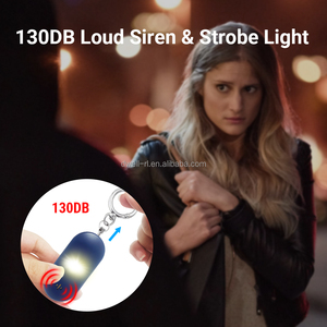 พวงกุญแจสัญญาณเตือนภัยส่วนบุคคลแบบชาร์จได้ เสียงไซเรน 130 เดซิเบล อุปกรณ์เตือนภัยเพื่อความปลอดภัยส่วนบุคคลสำหรับผู้หญิง นกหวีดป้องกันตัวจากอันตราย - Product Image 3