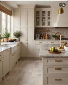 Custom <strong>Wood</strong> <strong>Kitchen</strong> <strong>Cabinets</strong> Built In White Shaker Wooden Storage <strong>Cabinets</strong> <strong>Kitchen</strong> Islands Natural Shaker - Product Image 3