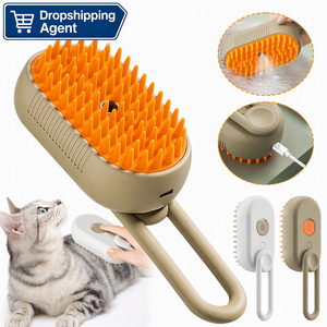 Produits Dropshipping 2026 Brosse Vapeur Portable 3-en-1 pour Animaux de Compagnie (Chats) – Épilateur, Toilettage, Massage, Peigne Pulvérisateur – Agent Dropshipping - Product Image 1