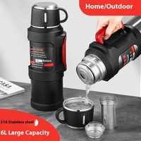 Bouteille isotherme classique pour voiture, maison et voyage en extérieur – Gourde thermos portable avec compartiment à glace