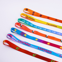 Vente en gros de lanières en polyester avec logo personnalisé avec sangle de téléphone à clé badge d'identification court et long design de marque de sport quantité minimale de commande bas