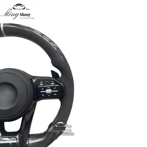 Convient pour mercedes-benz 809AMG GLE CLS GLA CLA SLC ML GL GLK <span class=keywords><strong>G63</strong></span> C63 W221 S63 couleur noir pur fond plat volant de sport - Product Image 5