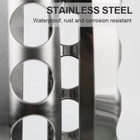 4 étages 16 bouteilles Armoire tournante pour comptoir Tour Recharges Pot d'assaisonnement en acier inoxydable Organisateur de stockage d'épices de cuisine