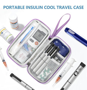 Étui de transport isotherme pour insuline, kit de médicaments de voyage en EVA avec 2 blocs réfrigérants pour le soin du diabète - Product Image 3