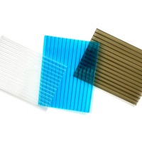 Plaque en polycarbonate à double paroi de 10 mm résistante aux UV pour serres commerciales et toitures hydroponiques