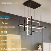 Lustre suspendu pour salle à manger, luminaires suspendus rectangulaires modernes pour salon, restaurant, cuisine