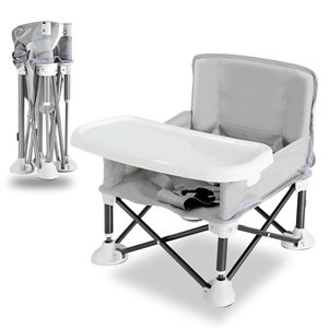 Chaise rehausseur multifonctionnelle confortable pour bébé avec coussin en PU, design moderne pour la salle à manger, la cuisine et les voyages - Product Image 1