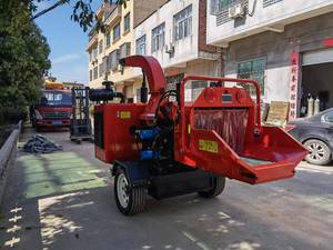 Trituradora de astillas de madera de gran capacidad de alta capacidad, molino de martillo agrícola, trituradora de madera móvil resistente para aserrín - Product Image 3