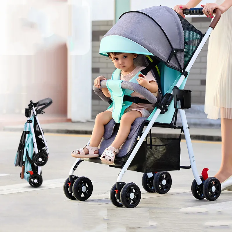 Hochwertiger Kinderwagen Leichter Kinderwagen mit Baldachin