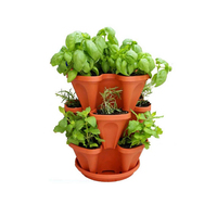 Jardinière suspendue verticale de pots de fleurs empilés de ferme hydroponique pour le jardinage à la maison Pots en plastique CLASSIC plastique blanc petit Pot