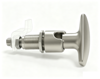 Loquet de compression E3, boîtier de verrouillage en acier inoxydable, commande manuelle, poignée en T, espacement fixe ou réglable, taille 19,1 mm