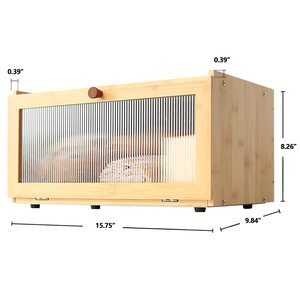 Boîte à pain grande capacité en gros OEM ODM avec logo personnalisé, conteneur de rangement multifonction moderne avec fenêtre pour cuisine - Product Image 4