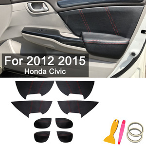Honda Civic <b>Door</b> <b>Trim</b> Kit 8 Pieces Suede Leather Interior Panels 9th Gen 2012 2015 - Product Image 4