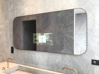 Espejo con Televisor Inteligente de 26 Pulgadas, Impermeable, Tamaño Personalizado, para Baño Empotrado en Hoteles, Modelo Capella, con IPTV para Proyectos Hoteleros
