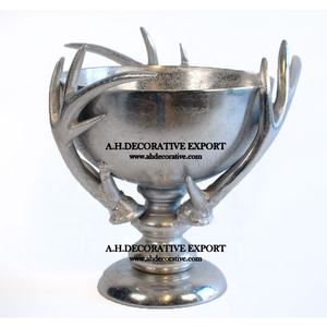 Tabletop Silver Nickle Plated Fruits Serving <b>Bowl</b> With Stand Handmade Custom Metal Aluminum on Hot Sale - Product Image 6